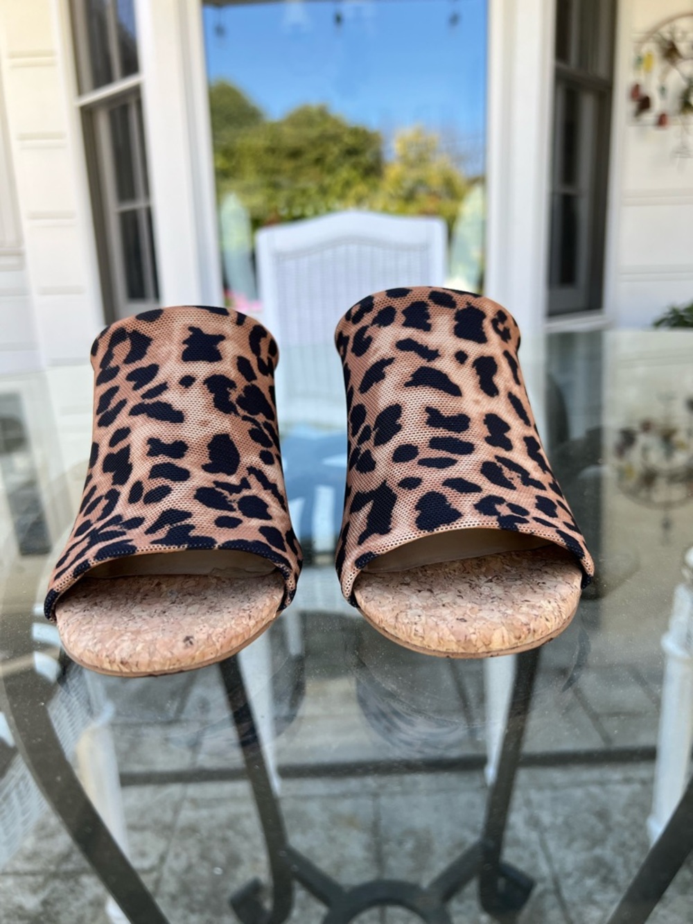 Leopard Print Slip-On Women’s Sandals - Brown/Black by Gianni Bini